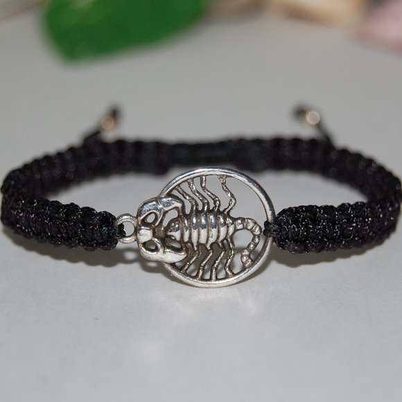 Scorpio Bracelet,Scorpio Jewelry,Drawstring Bracelet,Scorpio Zodiac Bracelet - Picture 1 of 3